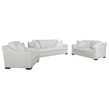 Ashlyn 3-piece Upholstered Sloped Arm Sofa Set White - 509891-S3