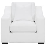 Ashlyn 3-piece Upholstered Sloped Arm Sofa Set White - 509891-S3