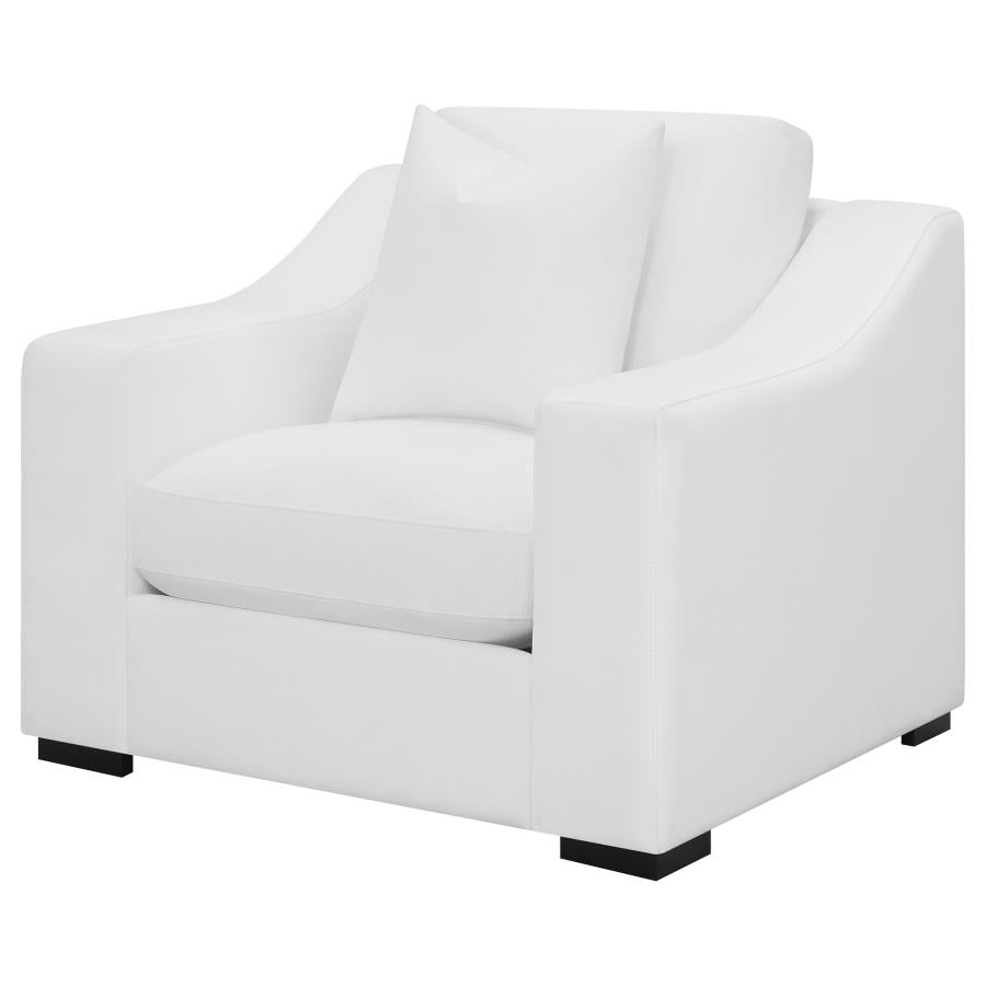Ashlyn Upholstered Sloped Arm Accent Chair White - 509893