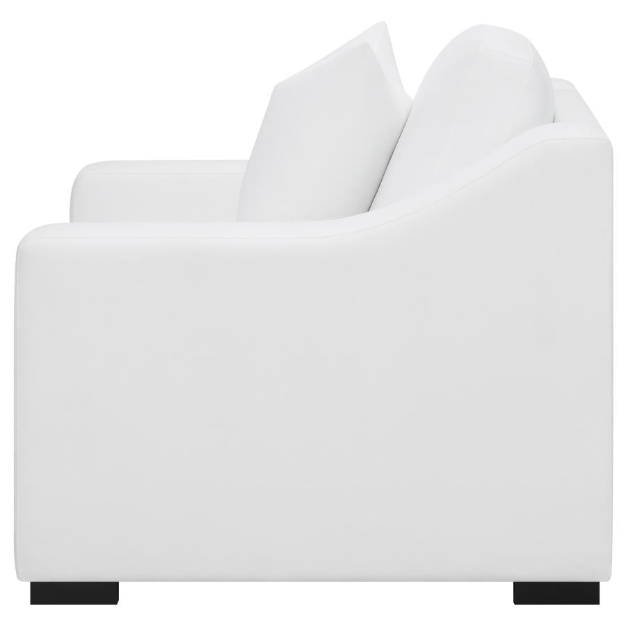 Ashlyn Upholstered Sloped Arm Accent Chair White - 509893