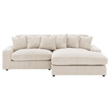 Blaine Upholstered Reversible Chaise Sectional Sofa Sand - 509899
