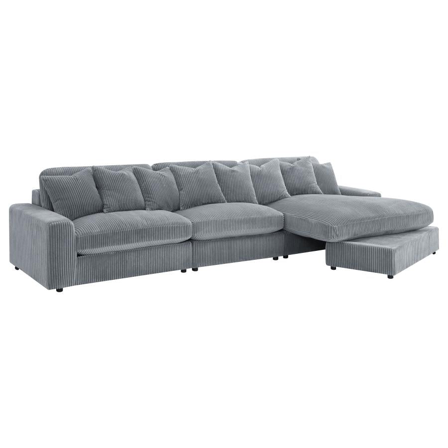 Blaine Upholstered Reversible Chaise Sectional Sofa Fog - 509900-SET