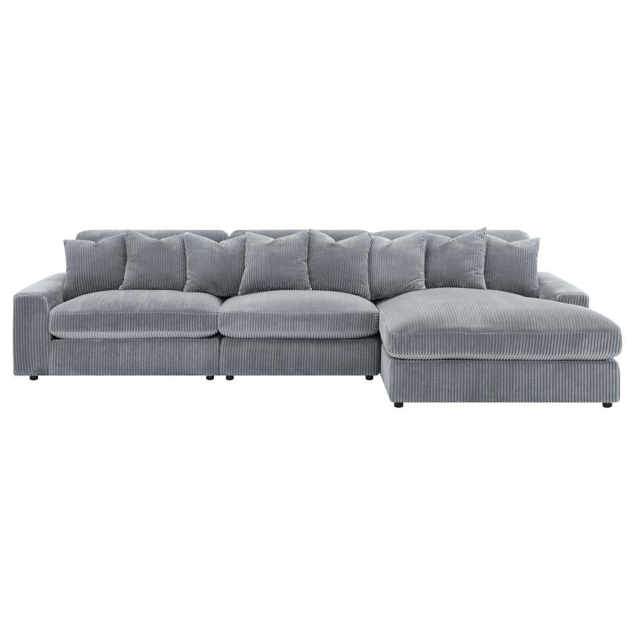 Blaine Upholstered Reversible Chaise Sectional Sofa Fog - 509900-SET