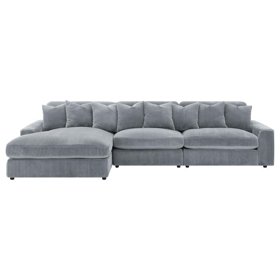 Blaine Upholstered Reversible Chaise Sectional Sofa Fog - 509900-SET