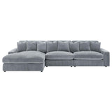 Blaine Upholstered Reversible Chaise Sectional Sofa Fog - 509900-SET