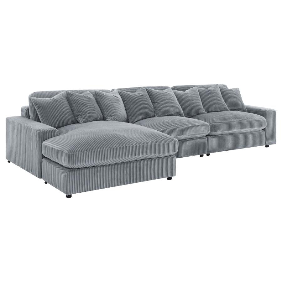 Blaine Upholstered Reversible Chaise Sectional Sofa Fog - 509900-SET