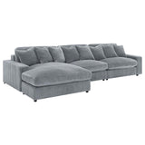 Blaine Upholstered Reversible Chaise Sectional Sofa Fog - 509900-SET