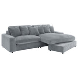 Blaine Upholstered Reversible Chaise Sectional Sofa Fog - 509900