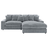 Blaine Upholstered Reversible Chaise Sectional Sofa Fog - 509900
