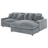 Blaine Upholstered Reversible Chaise Sectional Sofa Fog - 509900