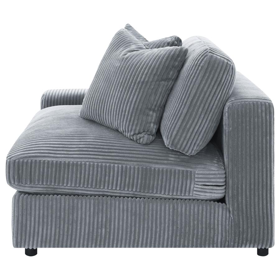 Blaine Upholstered Reversible Chaise Sectional Sofa Fog - 509900