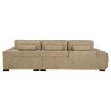 Octavia Upholstered Sectional Chaise Sofa Camel - 509961