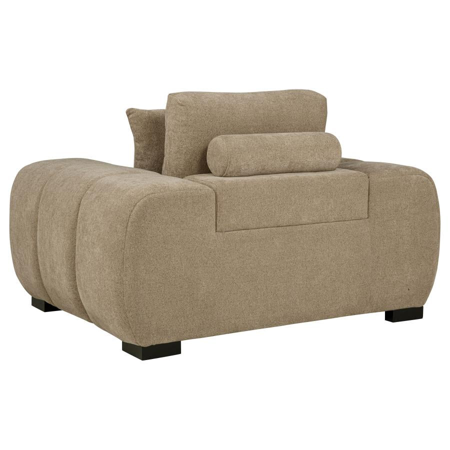 Octavia Upholstered Track Arm Accent Chair Camel - 509963