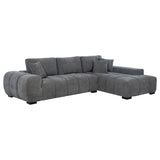 Octavia Upholstered Sectional Chaise Sofa Charcoal Grey - 509965