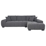 Octavia Upholstered Sectional Chaise Sofa Charcoal Grey - 509965