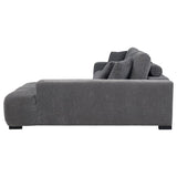 Octavia Upholstered Sectional Chaise Sofa Charcoal Grey - 509965