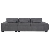 Octavia Upholstered Sectional Chaise Sofa Charcoal Grey - 509965