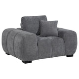 Octavia Upholstered Track Arm Accent Chair Charcoal Grey - 509967