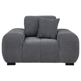 Octavia Upholstered Track Arm Accent Chair Charcoal Grey - 509967