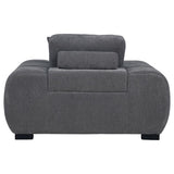 Octavia Upholstered Track Arm Accent Chair Charcoal Grey - 509967