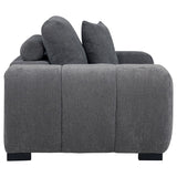 Octavia Upholstered Track Arm Accent Chair Charcoal Grey - 509967
