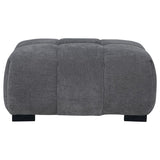 Octavia Upholstered Rectangular Ottoman Charcoal Grey - 509968
