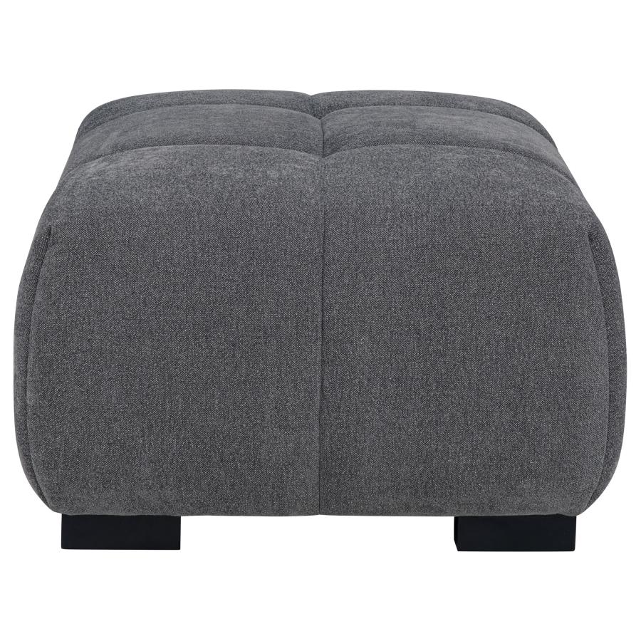 Octavia Upholstered Rectangular Ottoman Charcoal Grey - 509968