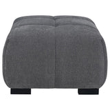 Octavia Upholstered Rectangular Ottoman Charcoal Grey - 509968