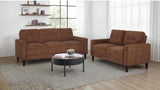 Bowen II 2-piece Fabric Upholstered Track Arm Sofa Set Rust - 509971-S2
