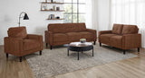 Bowen II 3-piece Fabric Upholstered Track Arm Sofa Set Rust - 509971-S3