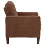 Bowen II 3-piece Fabric Upholstered Track Arm Sofa Set Rust - 509971-S3