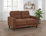 Bowen II Fabric Upholstered Track Arm Loveseat Rust - 509972