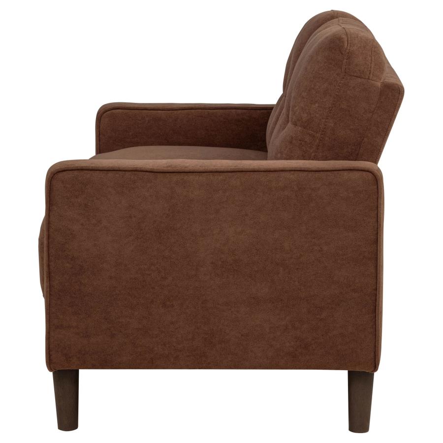 Bowen II Fabric Upholstered Track Arm Loveseat Rust - 509972
