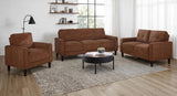 Bowen II Fabric Upholstered Track Arm Loveseat Rust - 509972
