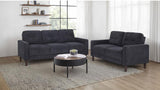 Bowen II 2-piece Upholstered Track Arm Sofa Set Steel Grey - 509981-S2