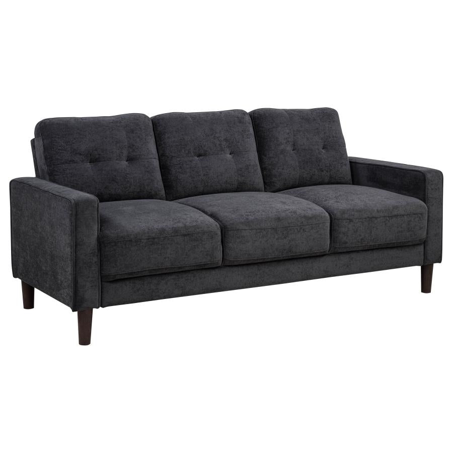 Bowen II 2-piece Upholstered Track Arm Sofa Set Steel Grey - 509981-S2