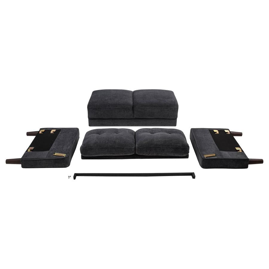 Bowen II 3-piece Upholstered Track Arm Sofa Set Steel Grey - 509981-S3