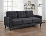 Bowen II Fabric Upholstered Track Arm Sofa Steel Grey - 509981