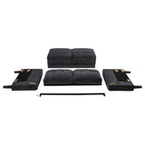 Bowen II Fabric Upholstered Track Arm Sofa Steel Grey - 509981