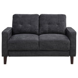 Bowen II Fabric Upholstered Track Arm Loveseat Steel Grey - 509982