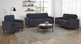 Bowen II Fabric Upholstered Track Arm Loveseat Steel Grey - 509982