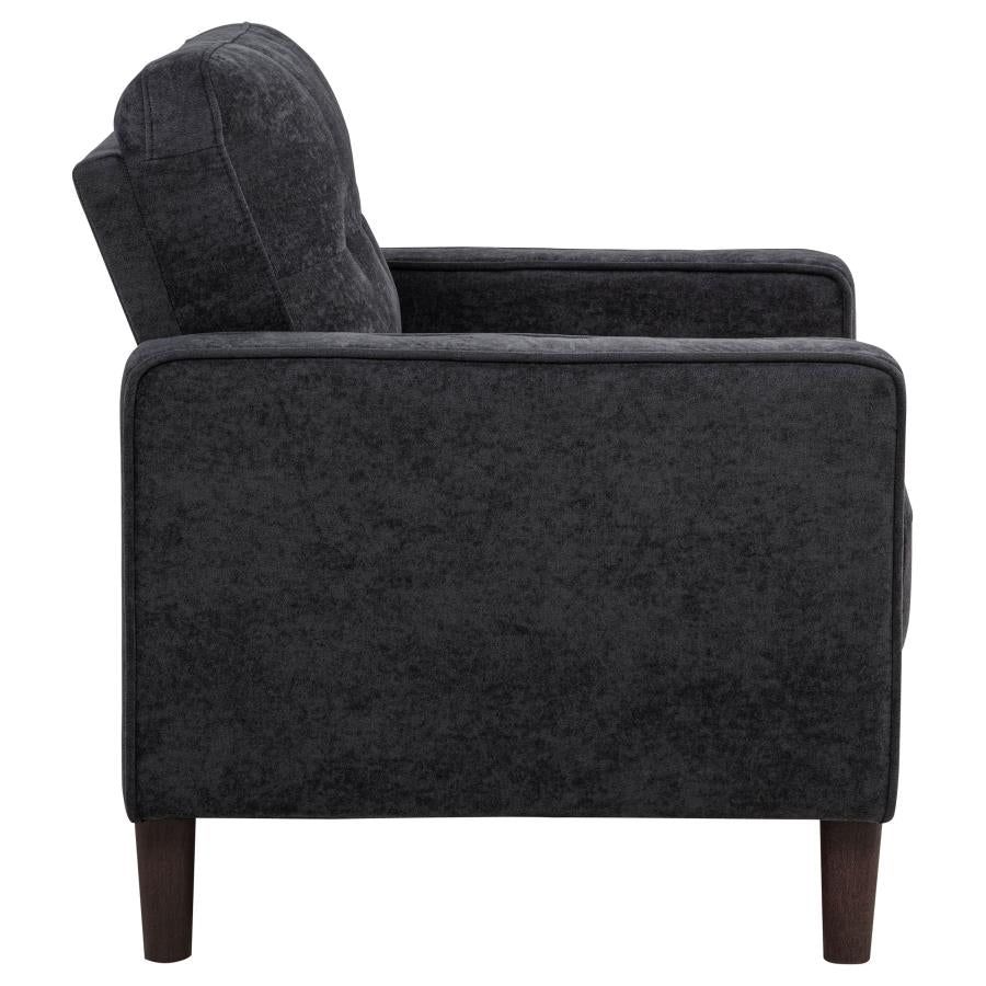 Bowen II Fabric Upholstered Track Arm Chair Steel Grey - 509983