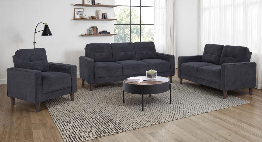 Bowen II Fabric Upholstered Track Arm Chair Steel Grey - 509983
