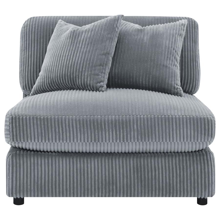 Blaine Upholstered Armless Chair Fog - 509997