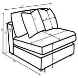 Blaine Upholstered Armless Chair Fog - 509997
