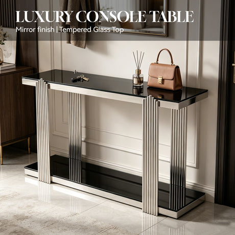 Console Table With Double Tier Storage