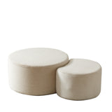 Modern Upholstered Round Coffee Table For Living Room (Set of 2)