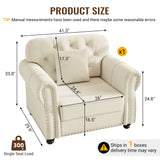 Upholstered Sofa With Nailhead Trim And Rolled Armrests