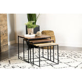 3 Piece Nesting Design Table Set - Brown