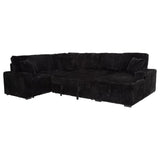 Devonshire Sleeper Sectional Sofa Storage Chaise Black - 511049
